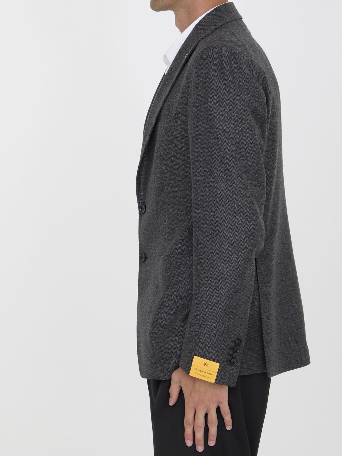 TAGLIATORE Men's Single-Breasted Wool and Cashmere Jacket