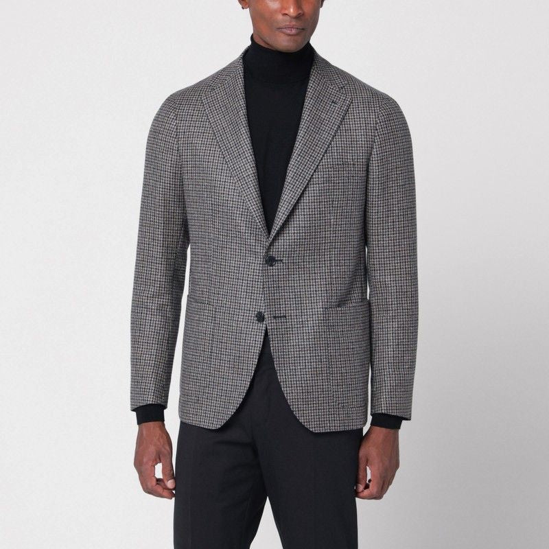 TAGLIATORE Double-Breasted Houndstooth Jacket for Men