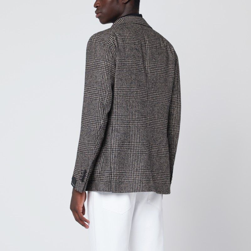 TAGLIATORE Men's Single-Breasted Jacket in Prince of Wales Check - FW25