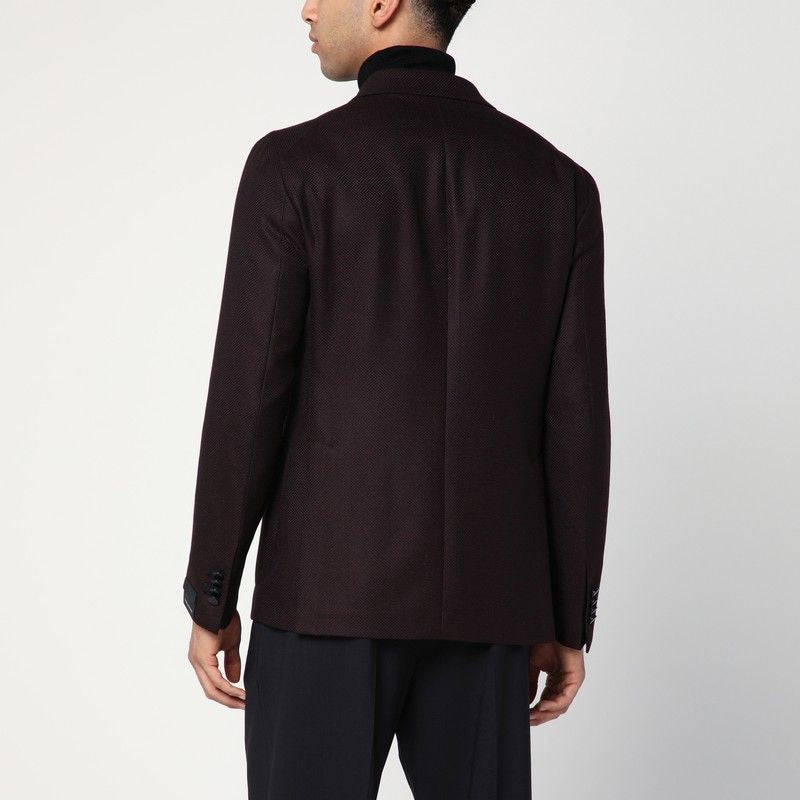 TAGLIATORE Single-Breasted Virgin Wool Jacket for Men