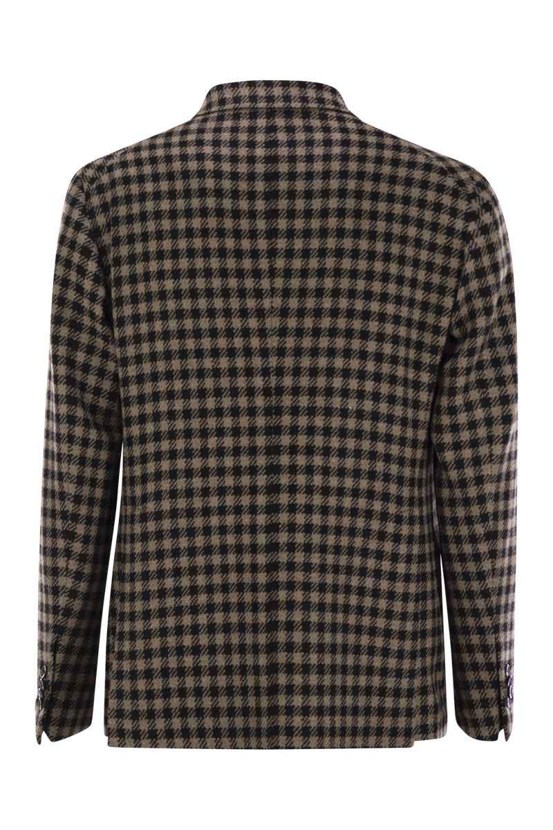 TAGLIATORE Stylish Houndstooth Virgin Wool Blend Jacket