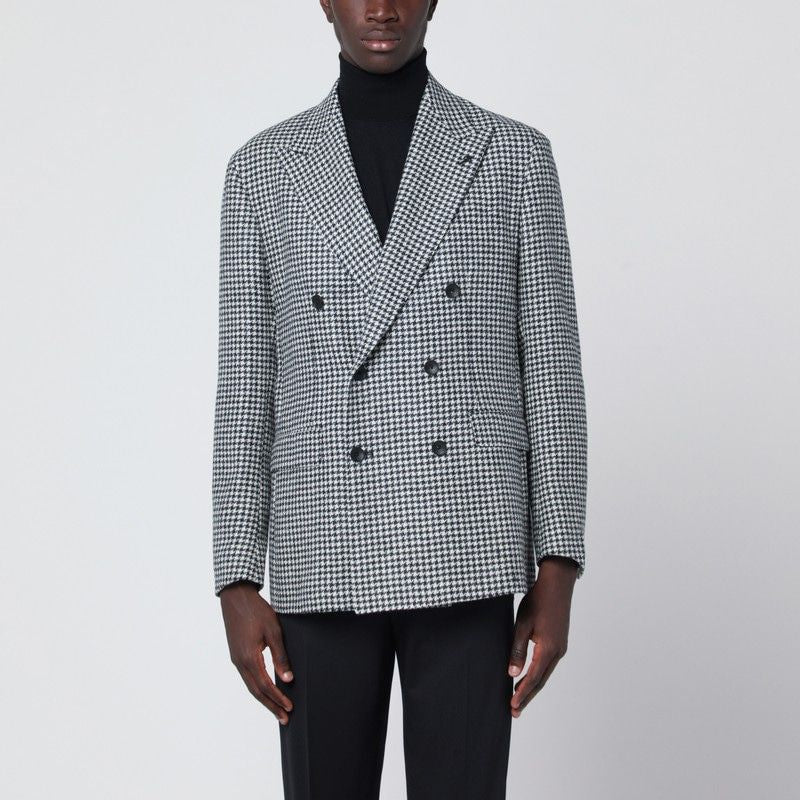 TAGLIATORE Double-Breasted Houndstooth Jacket for Men
