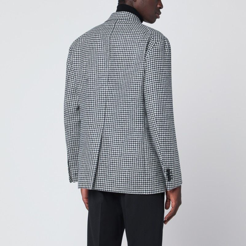 TAGLIATORE Double-Breasted Houndstooth Jacket for Men