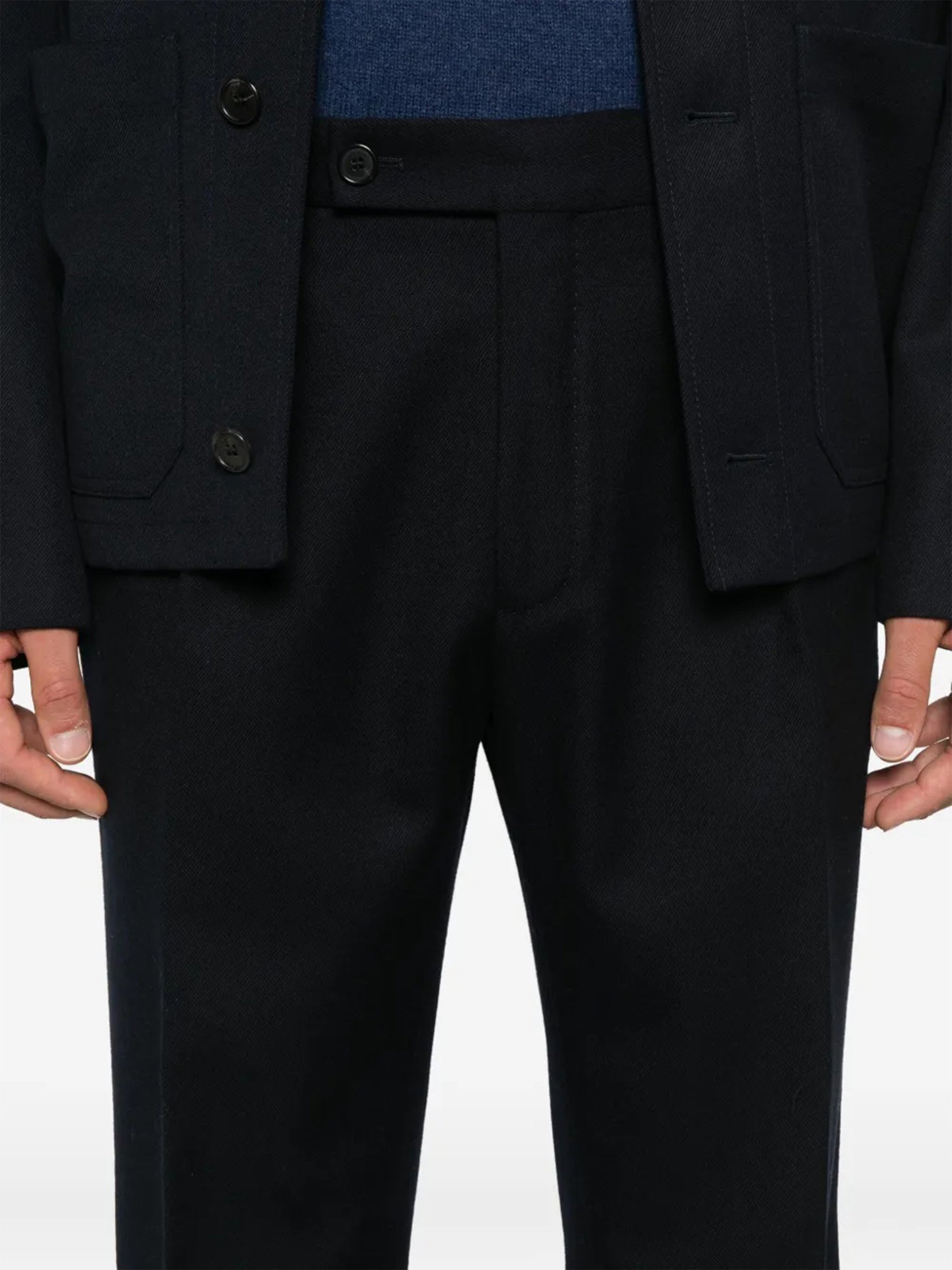 SLOWEAR Slim Fit Virgin Wool Pants for Men