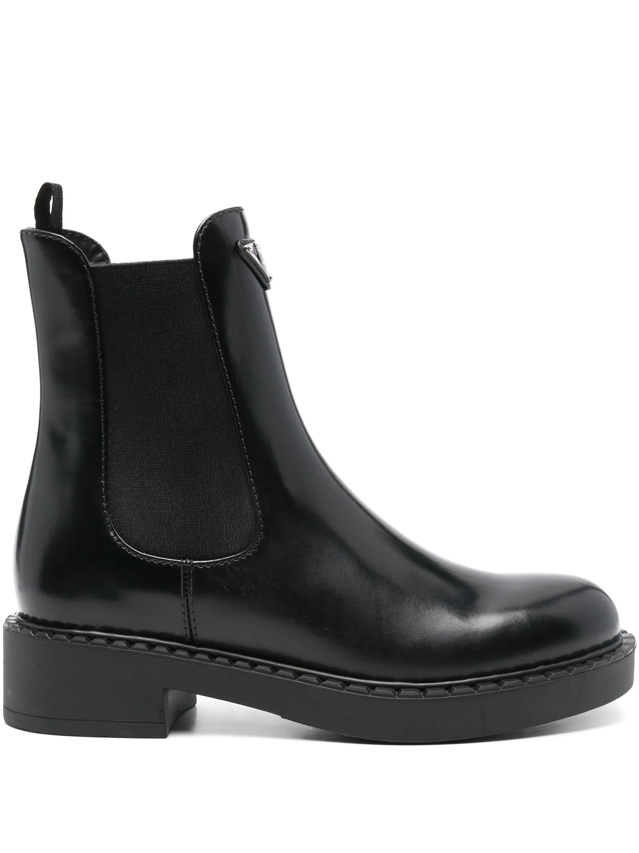 PRADA Brushed Leather Chelsea Boots for Women