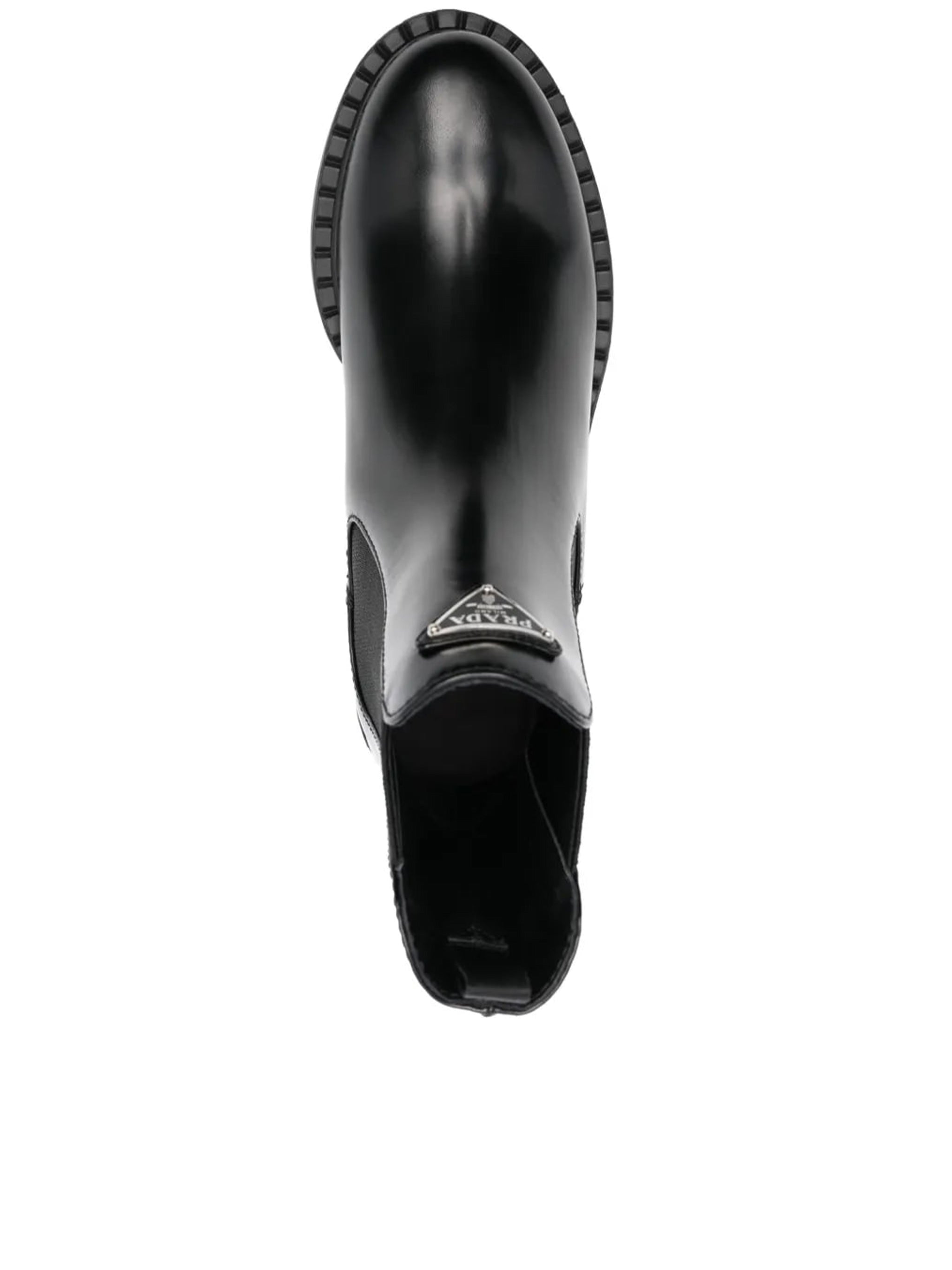 PRADA Brushed Leather Chelsea Boots for Women