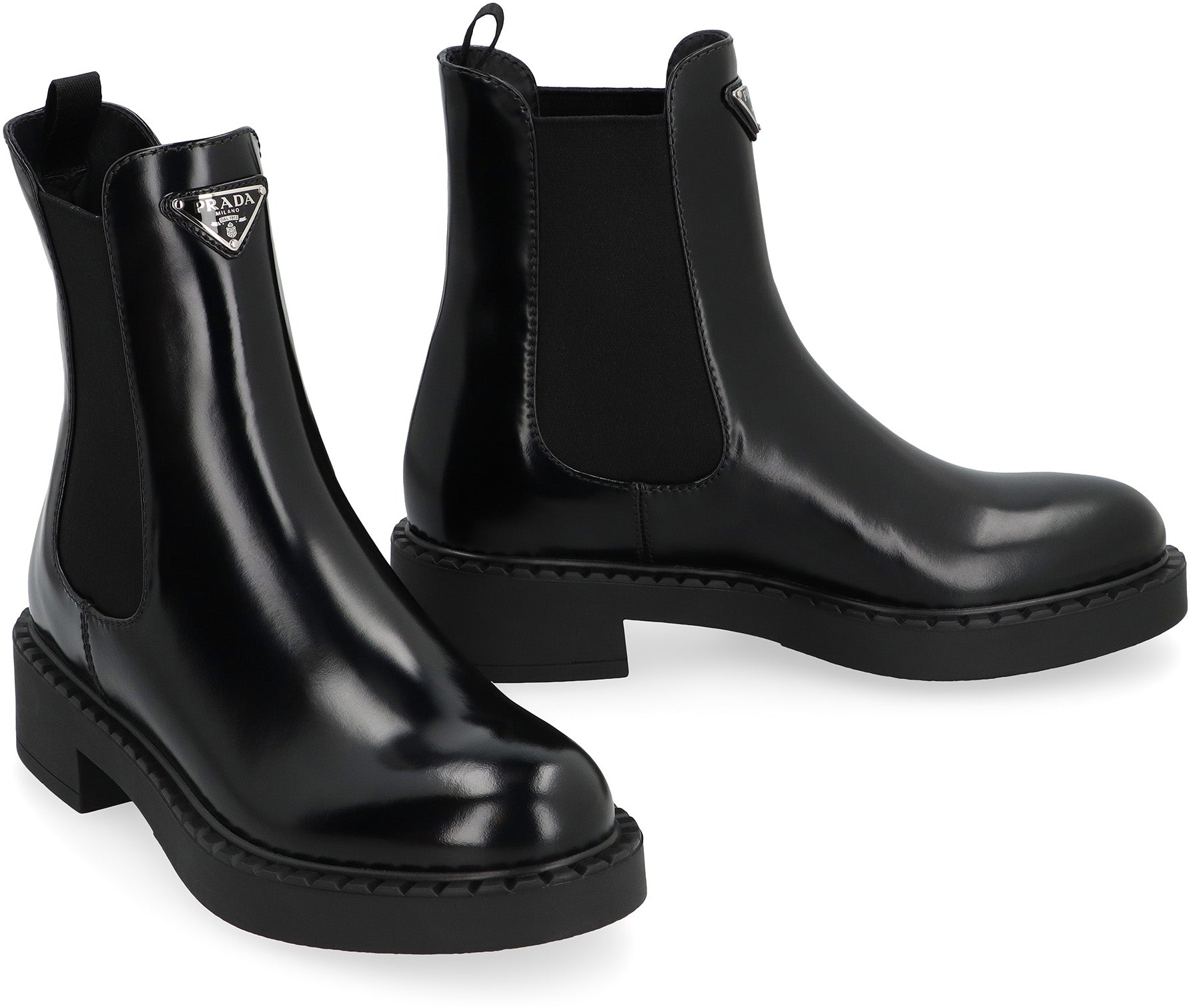 PRADA Elegant Leather Ankle Boots for Women