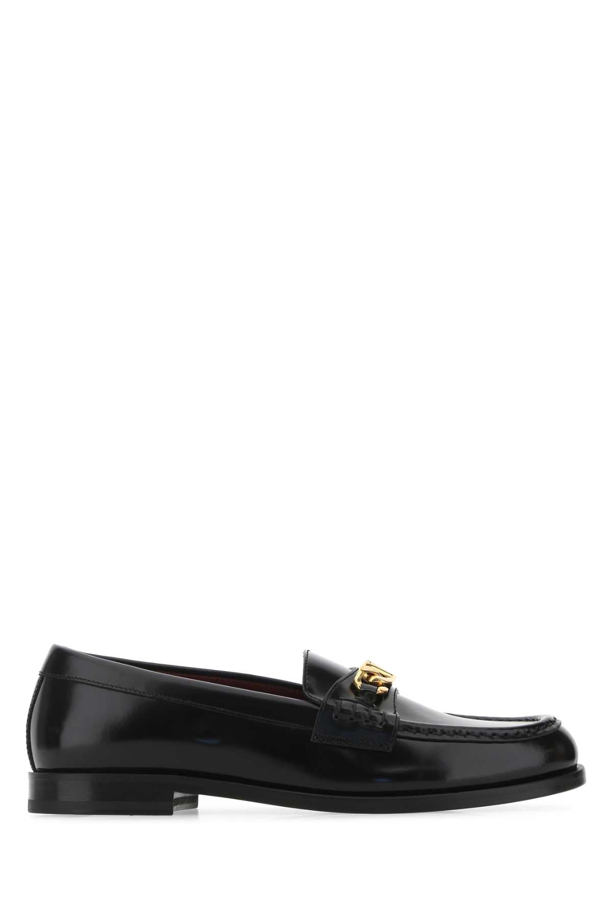 VALENTINO GARAVANI Leather Vlogo Chain Loafers for Women