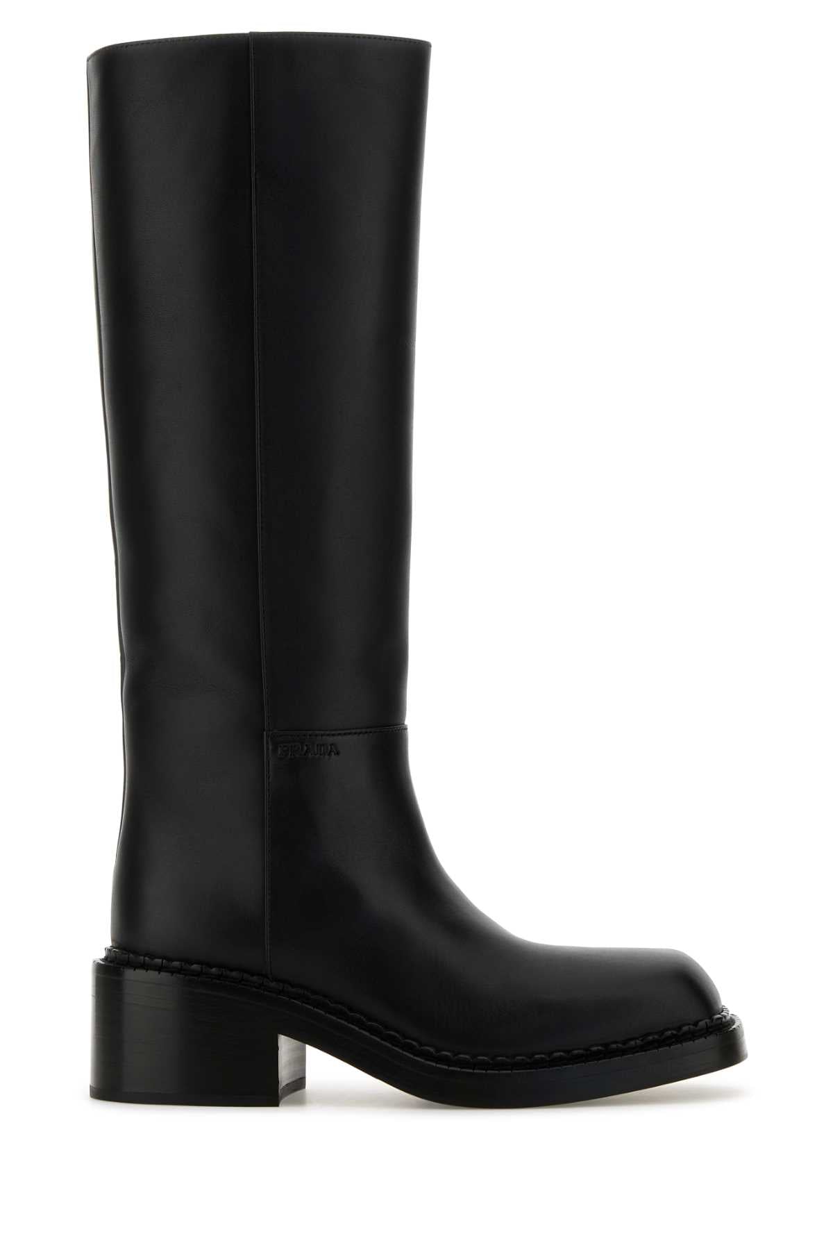 PRADA Chic Leather Ankle Boots for Women