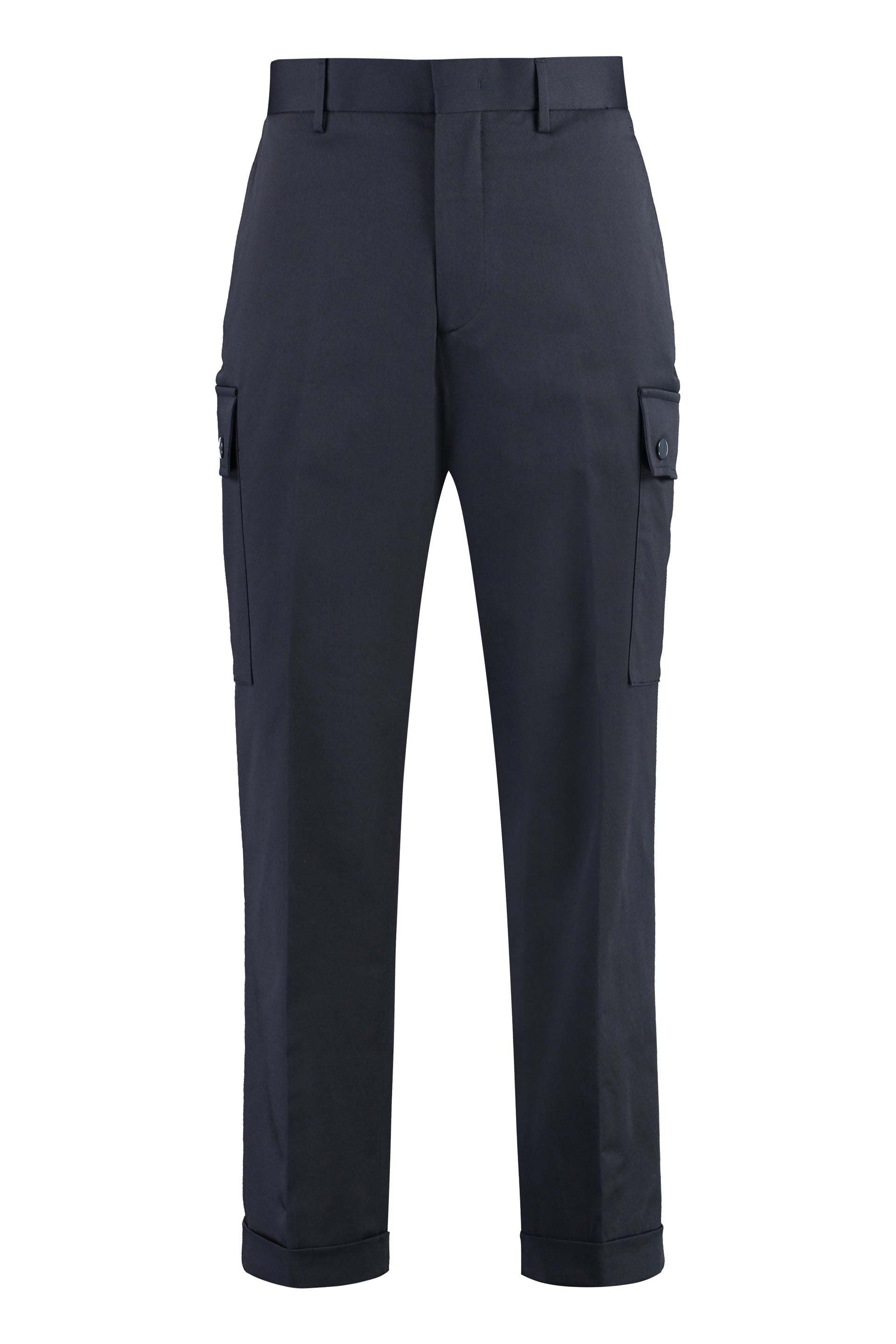 ETRO Embroidered Cargo Trousers with Roll-Up Cuffs