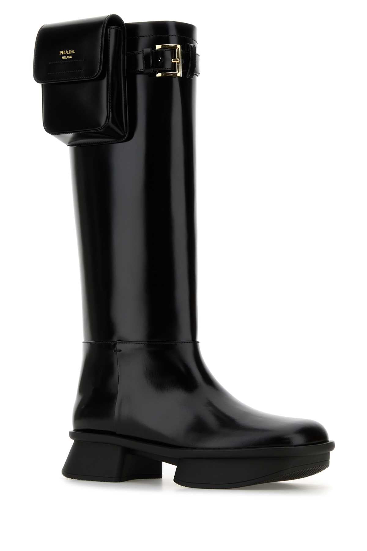 PRADA Women's Allacciate Leather Boots