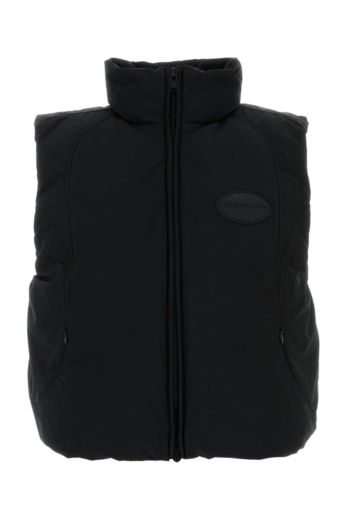 ALEXANDER WANG Polyester Blend Down Jacket with Dome Silicone Patch
