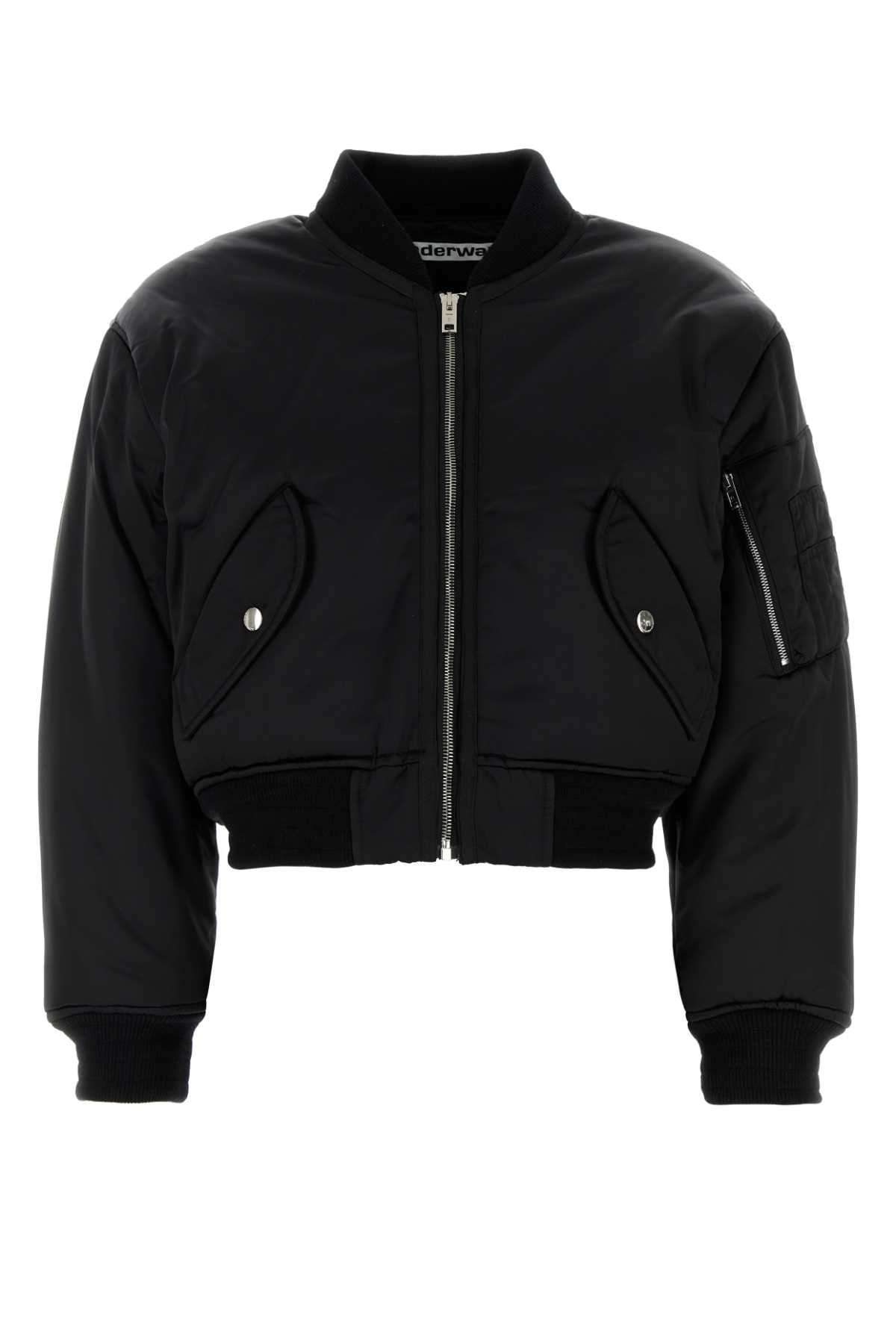 ALEXANDER WANG Mini Nylon Bomber Jacket with Logo Embroidery