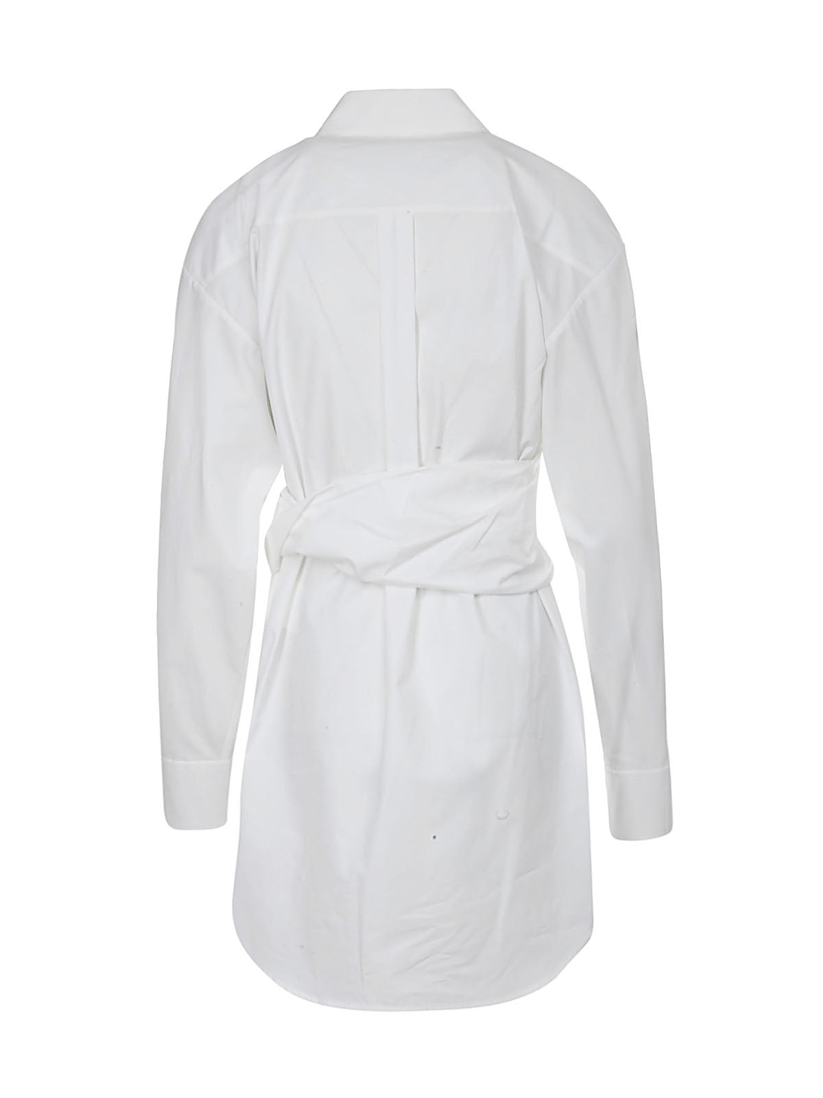 ALEXANDER WANG Pulled Mini Shirt Dress with Back Cummerbund