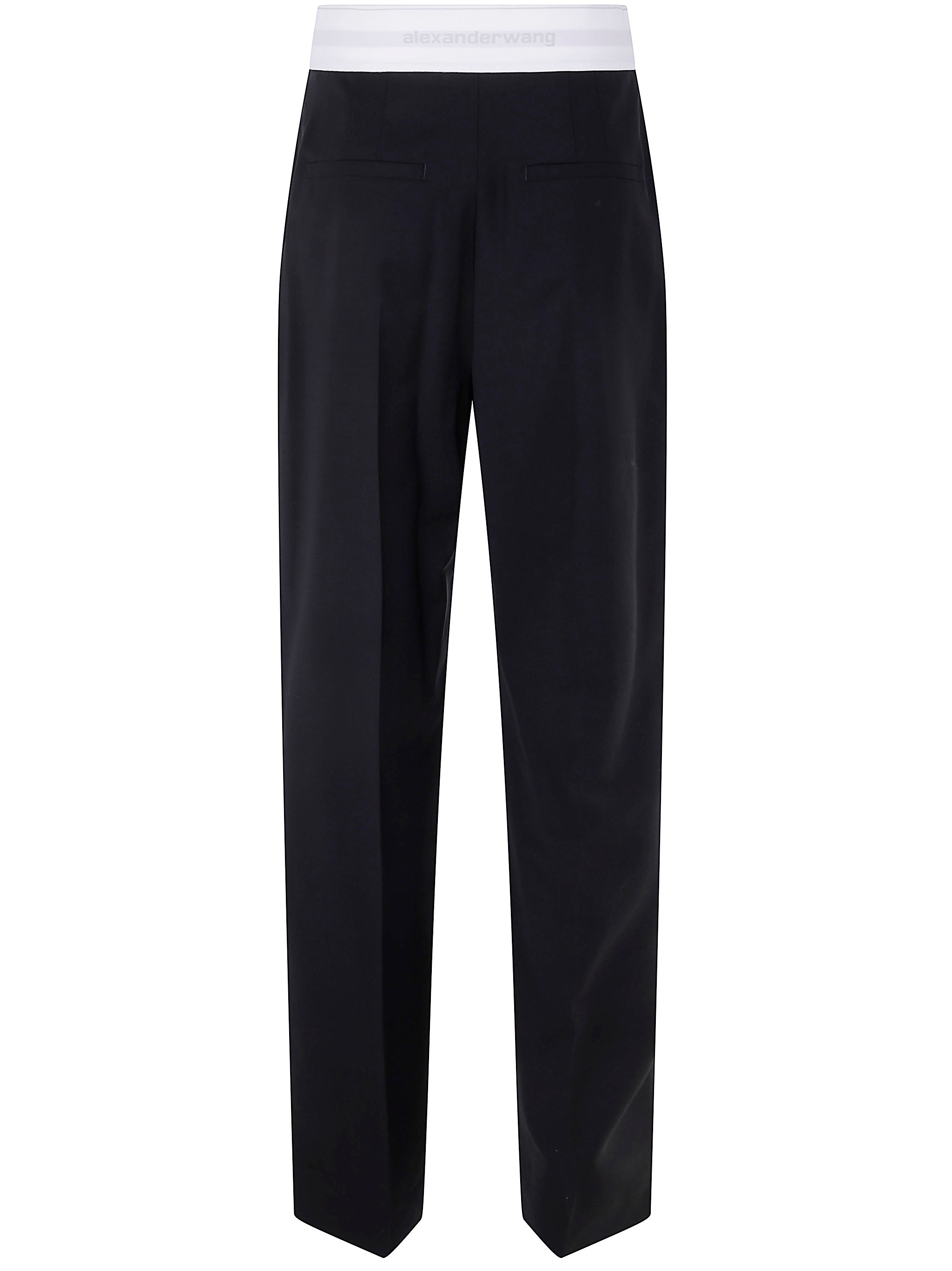 ALEXANDER WANG High Waisted Pleated Pant with Logo Elastic