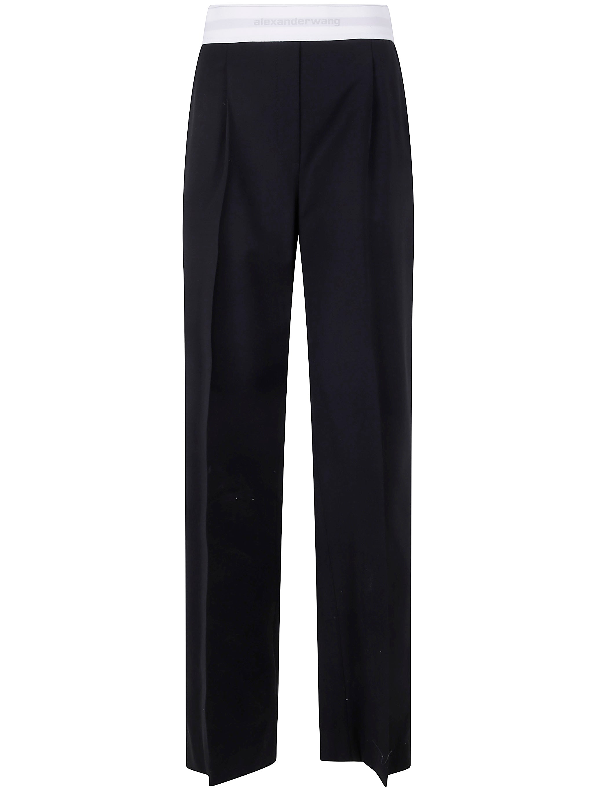 ALEXANDER WANG High Waisted Pleated Pant with Logo Elastic