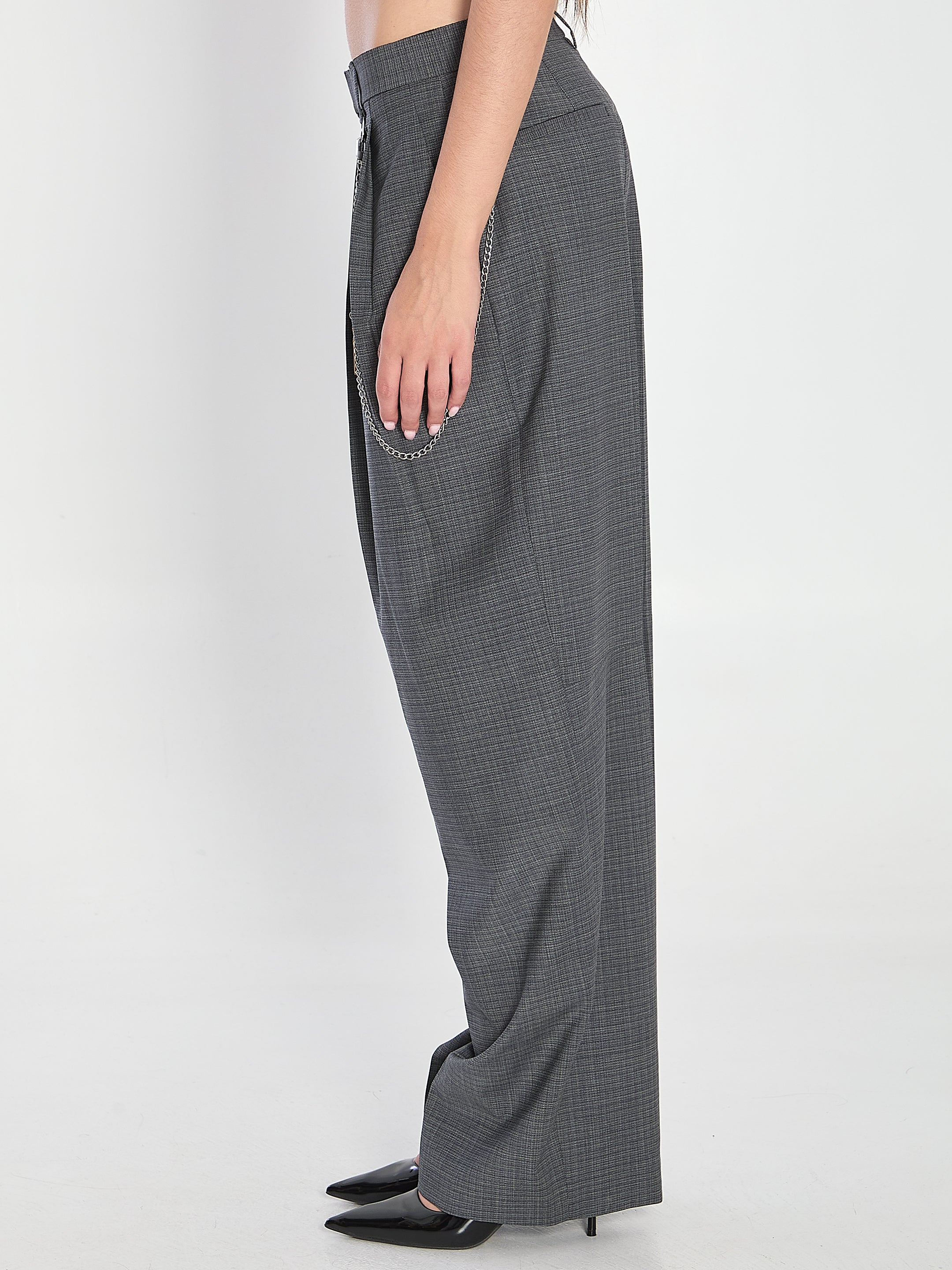 ALEXANDER WANG Mid-Rise Trousers with Chain Detail