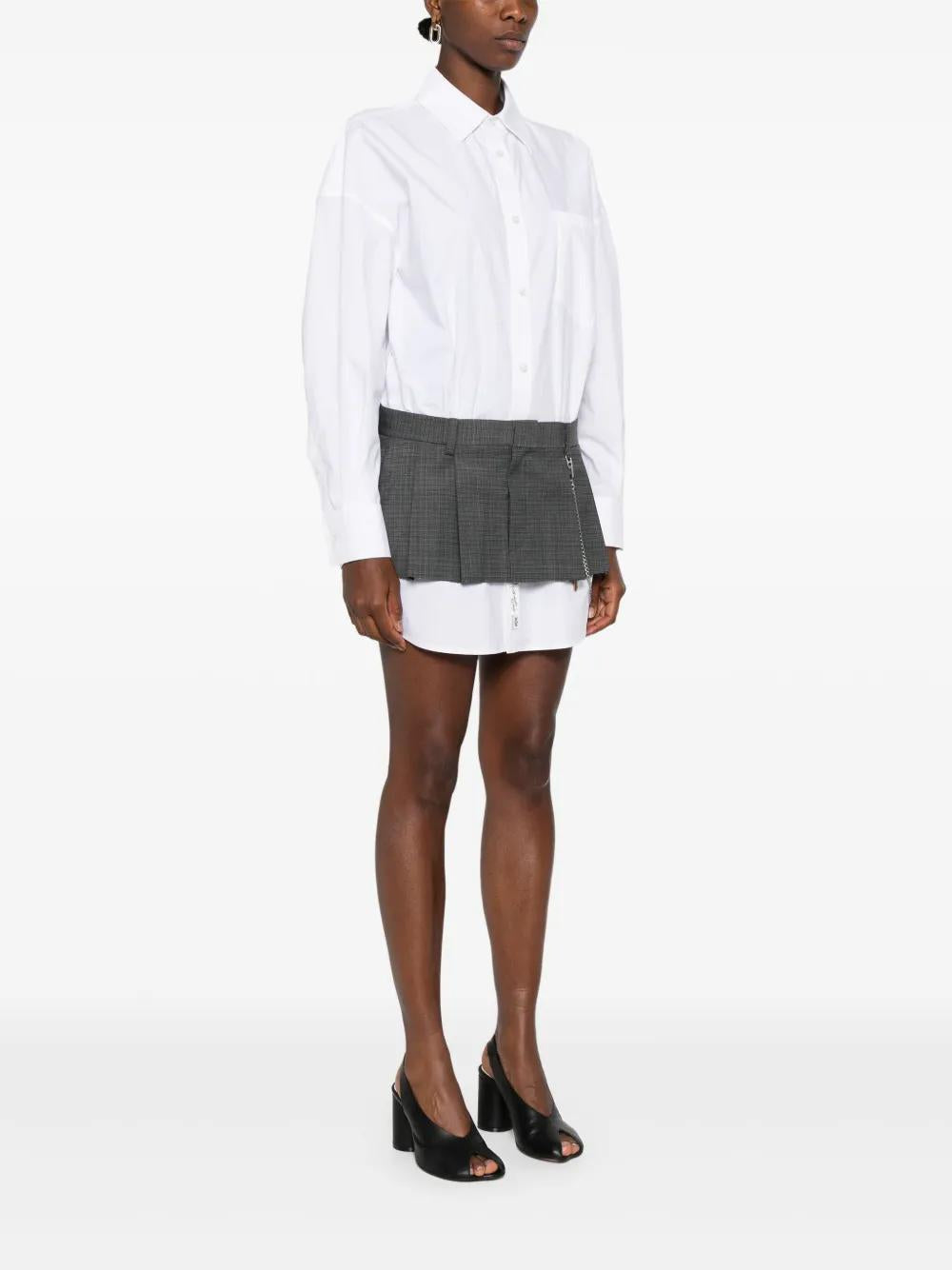 ALEXANDER WANG Pre-Styled Mini Shirt Dress with Chain
