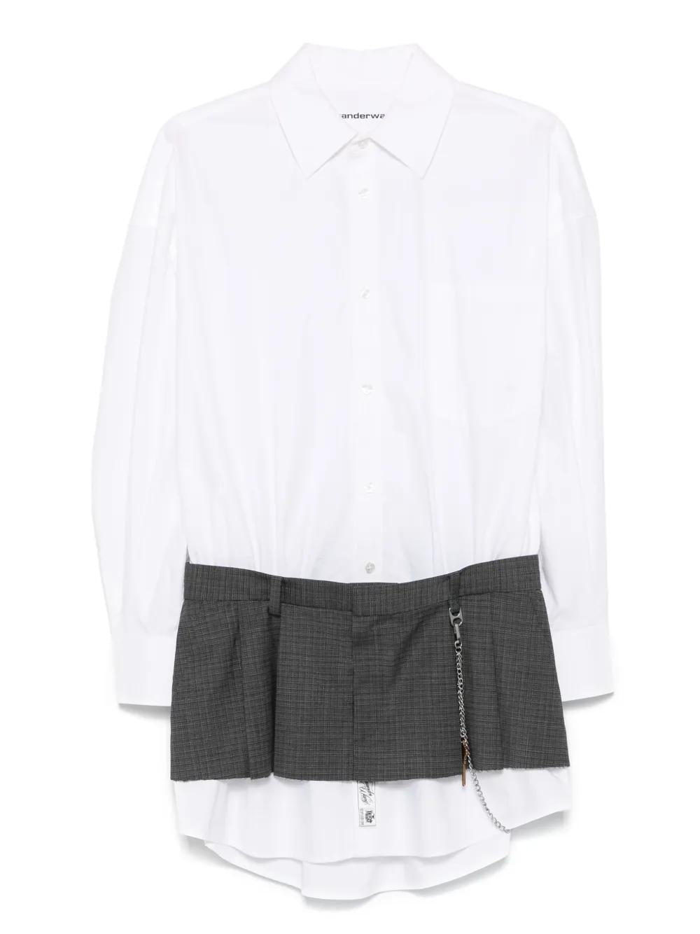 ALEXANDER WANG Pre-Styled Mini Shirt Dress with Chain