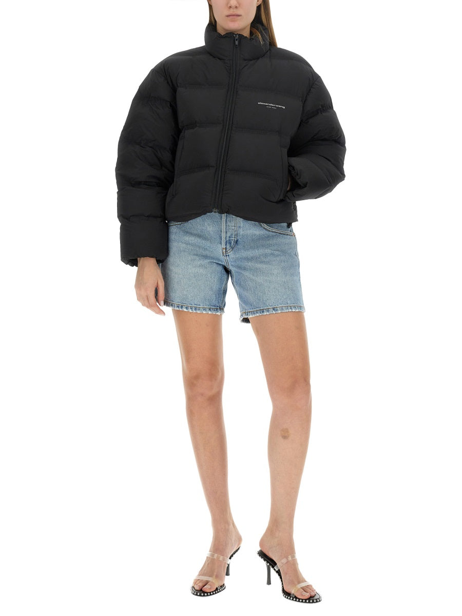 ALEXANDER WANG Cropped Logo Jacket for Women - Size S