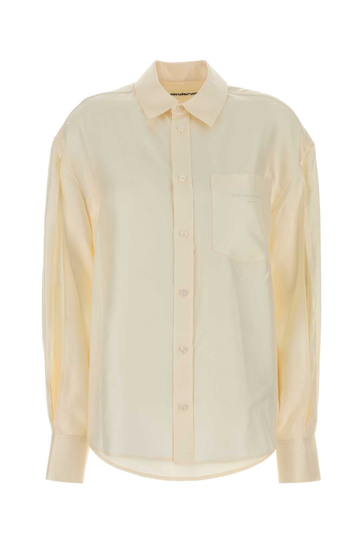 ALEXANDER WANG Oversize Satin Button-Up Shirt