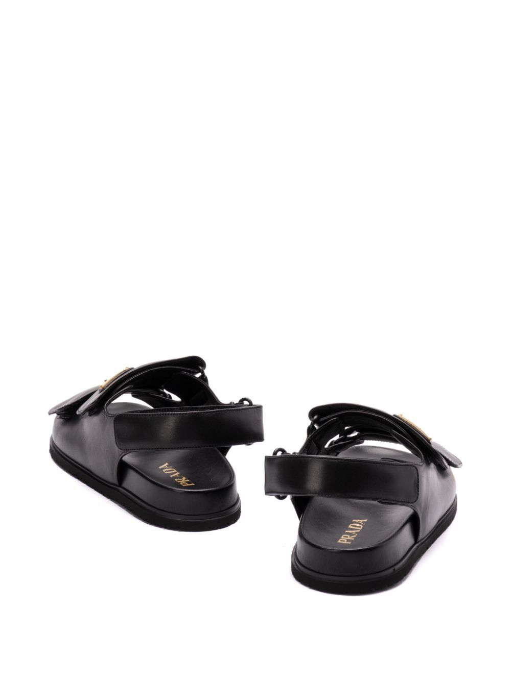 PRADA Touch-Strap Leather Sandals for Women
