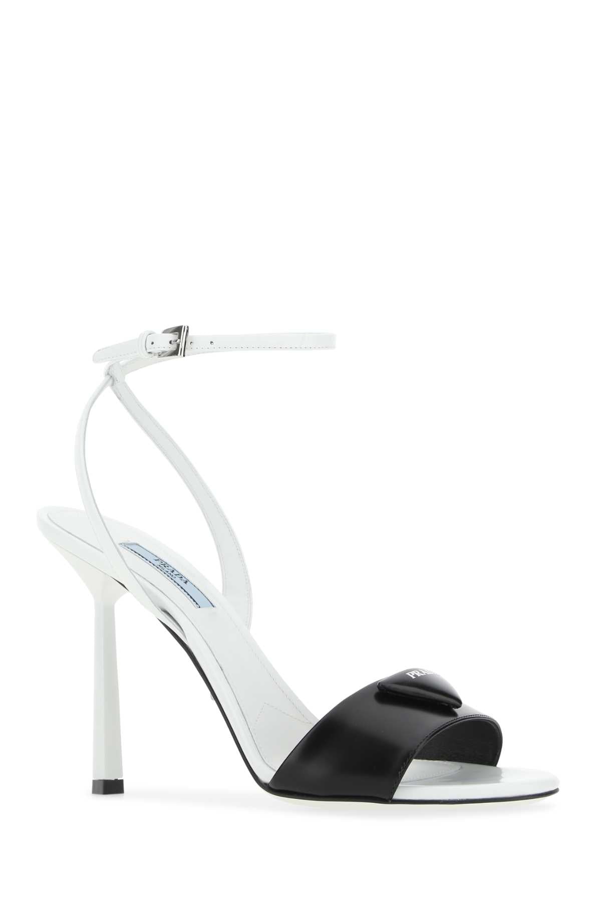 PRADA Two-Tone Leather Sandals for Women