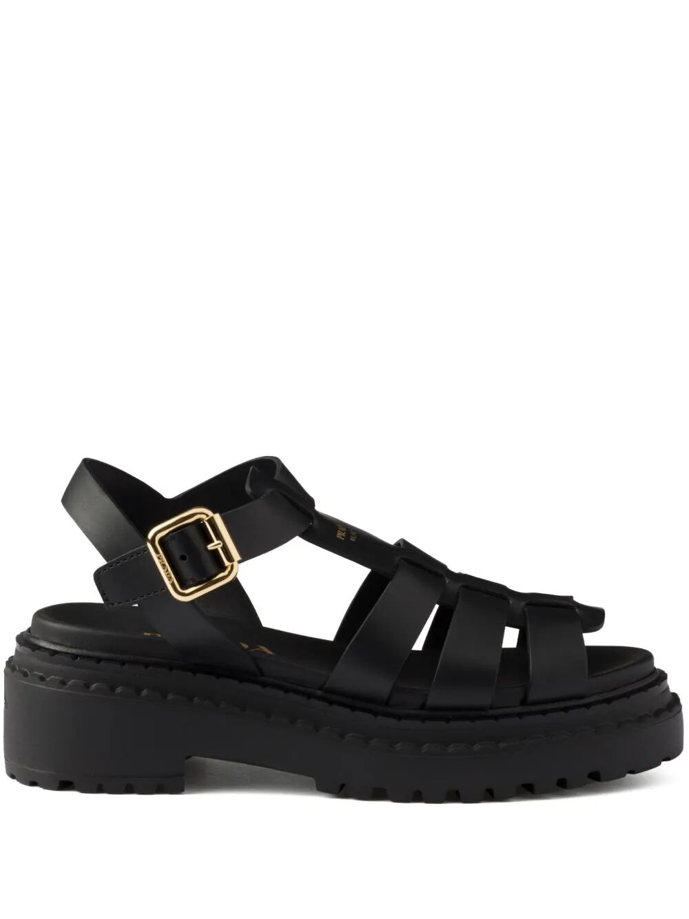 PRADA Fisherman’s Leather Flatform Sandals