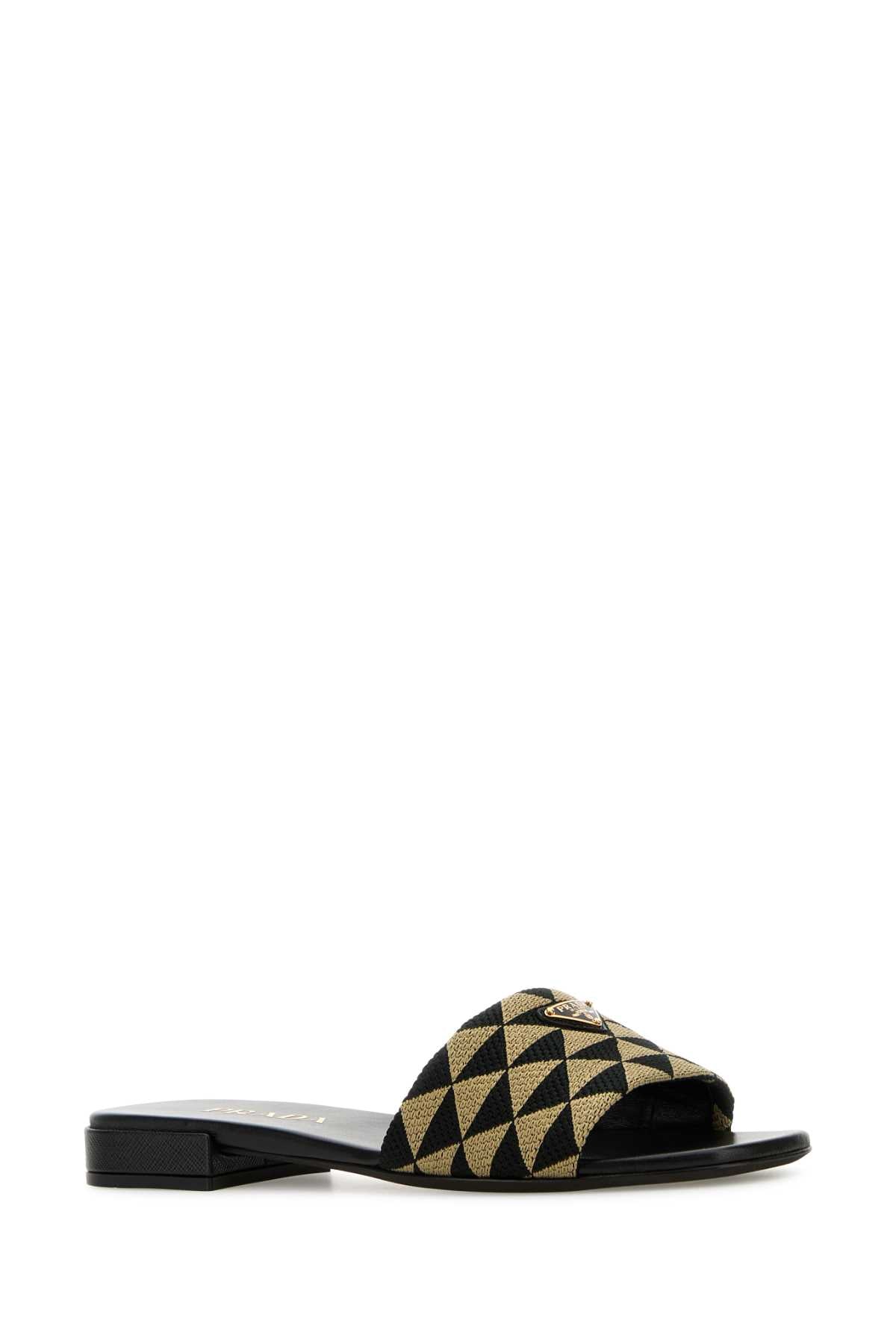 PRADA Embroidered Fabric Slippers for Women