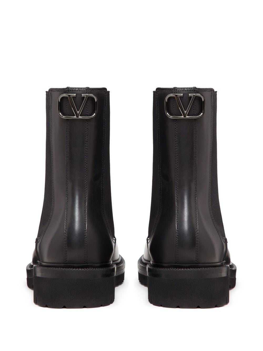 VALENTINO GARAVANI Classic Calf Leather Beatle Boots for Men