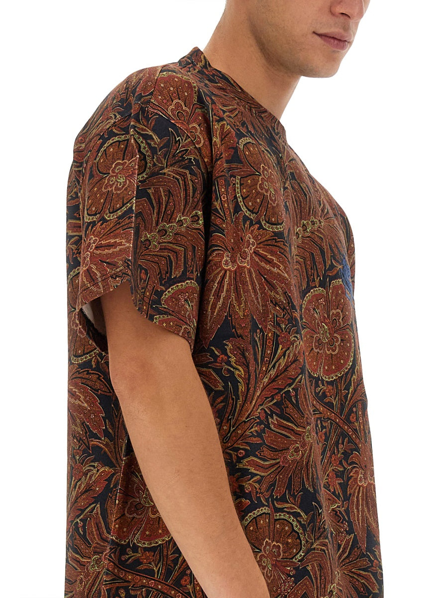 ETRO Floral Print Regular Fit T-Shirt - Size L