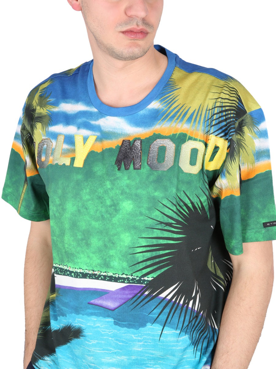ETRO California Print T-Shirt for Men