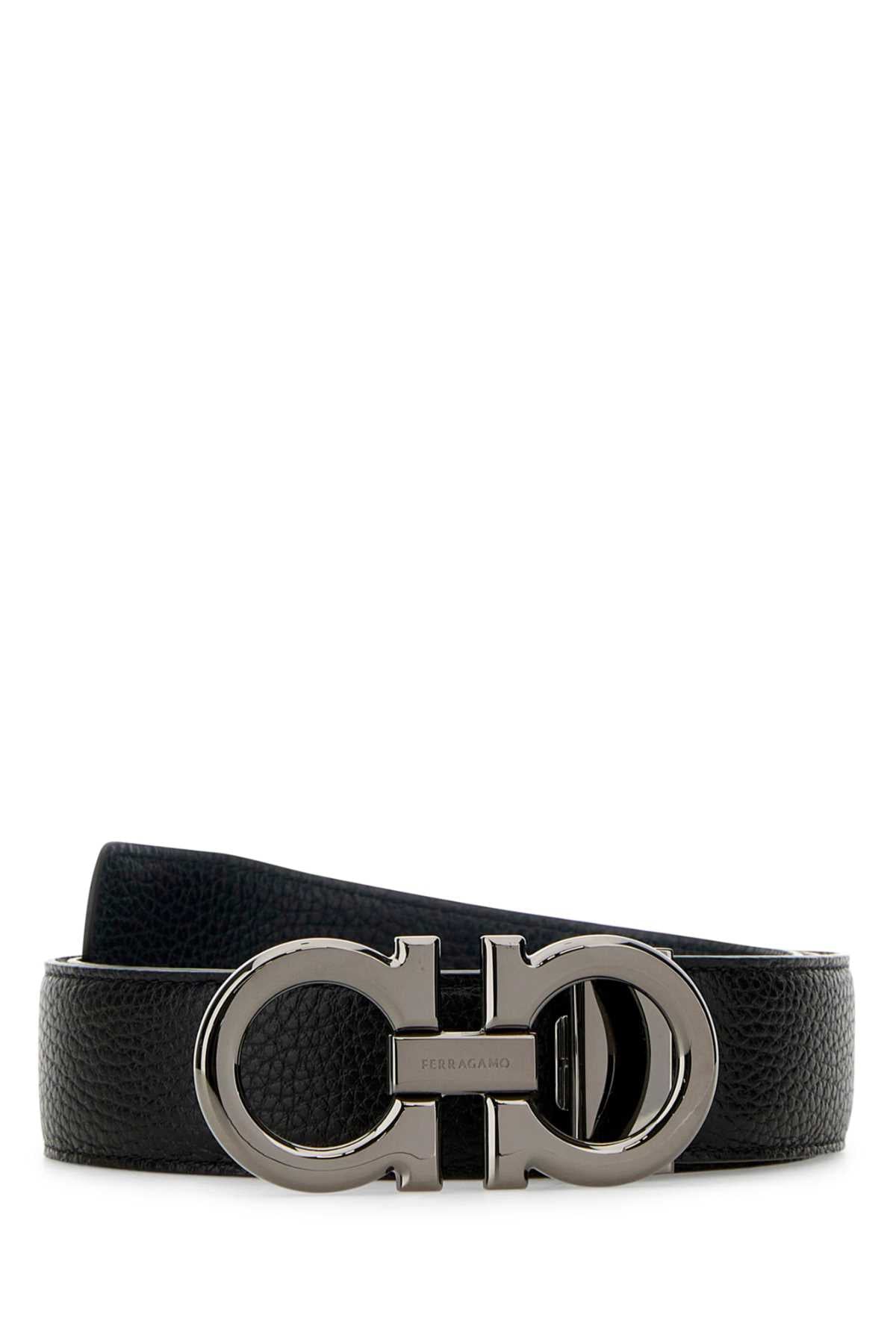 Ferragamo Reversible Leather Belt - 3.5 cm Height