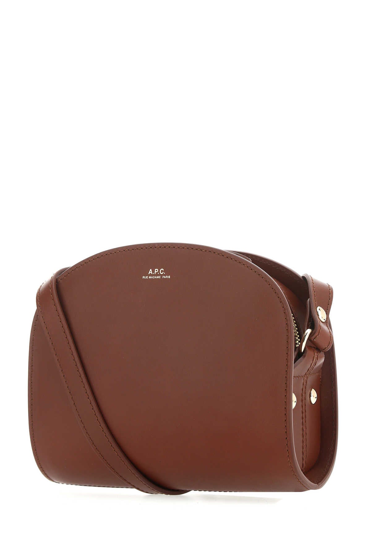 A.P.C. Mini Demi Lune Leather Shoulder Handbag