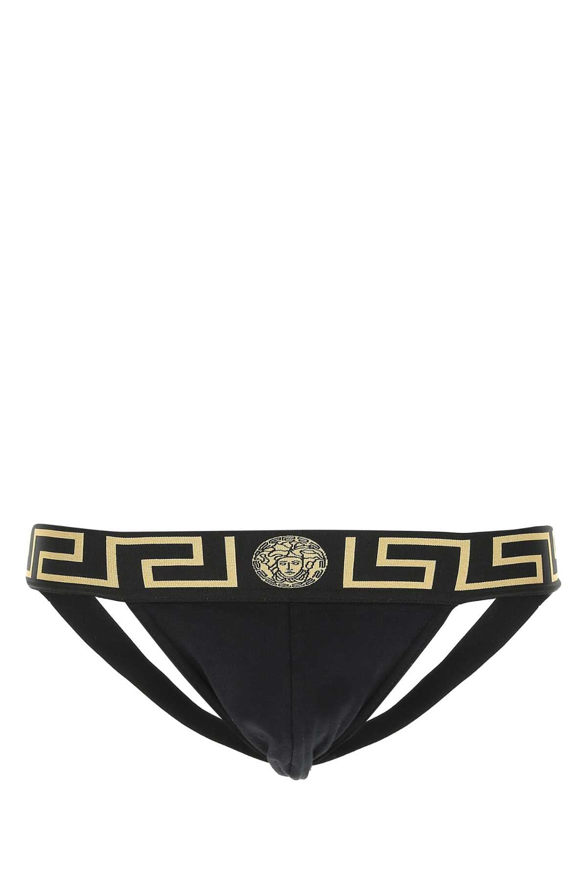 VERSACE Stretch Cotton Jockstrap - Sleek and Supportive Fit