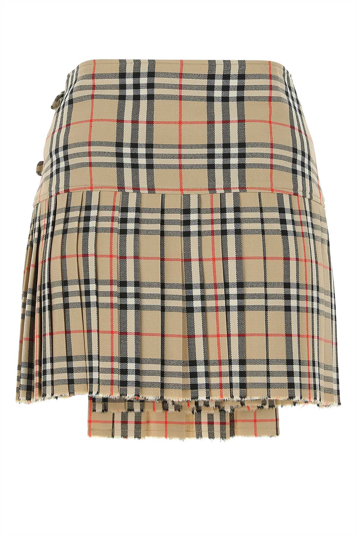 BURBERRY Chic Embroidered Wool Mini Skirt