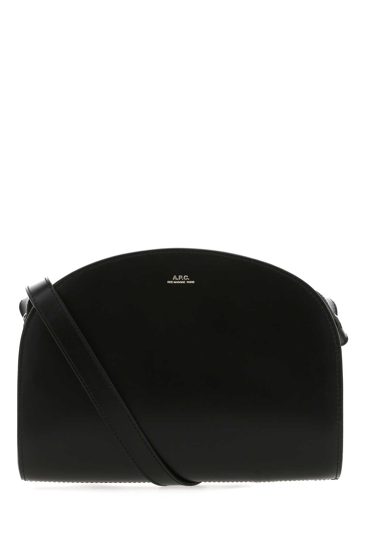 A.P.C. Mini Leather Demi Lune Shoulder Handbag