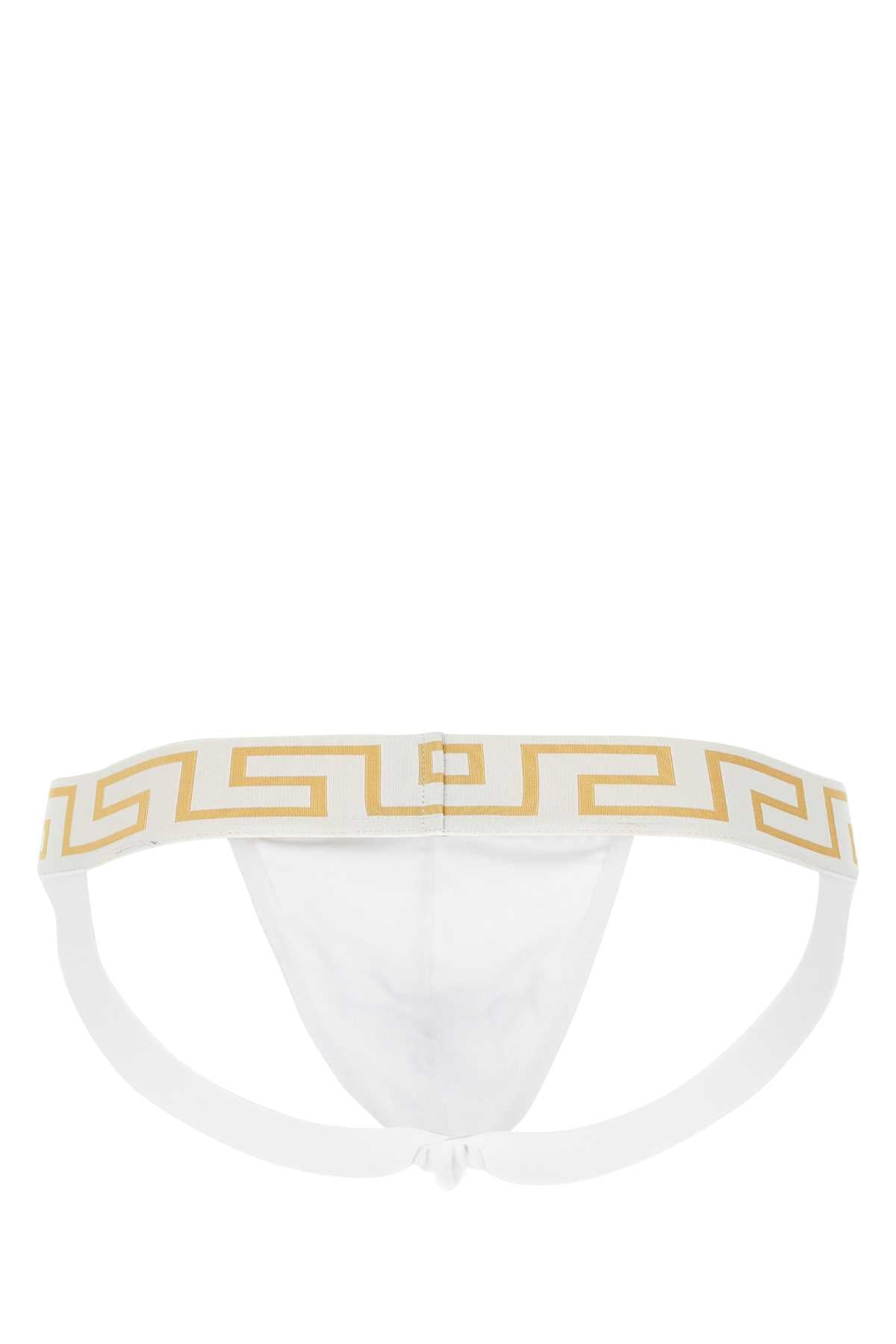 VERSACE Stretch Cotton Jockstrap for Men