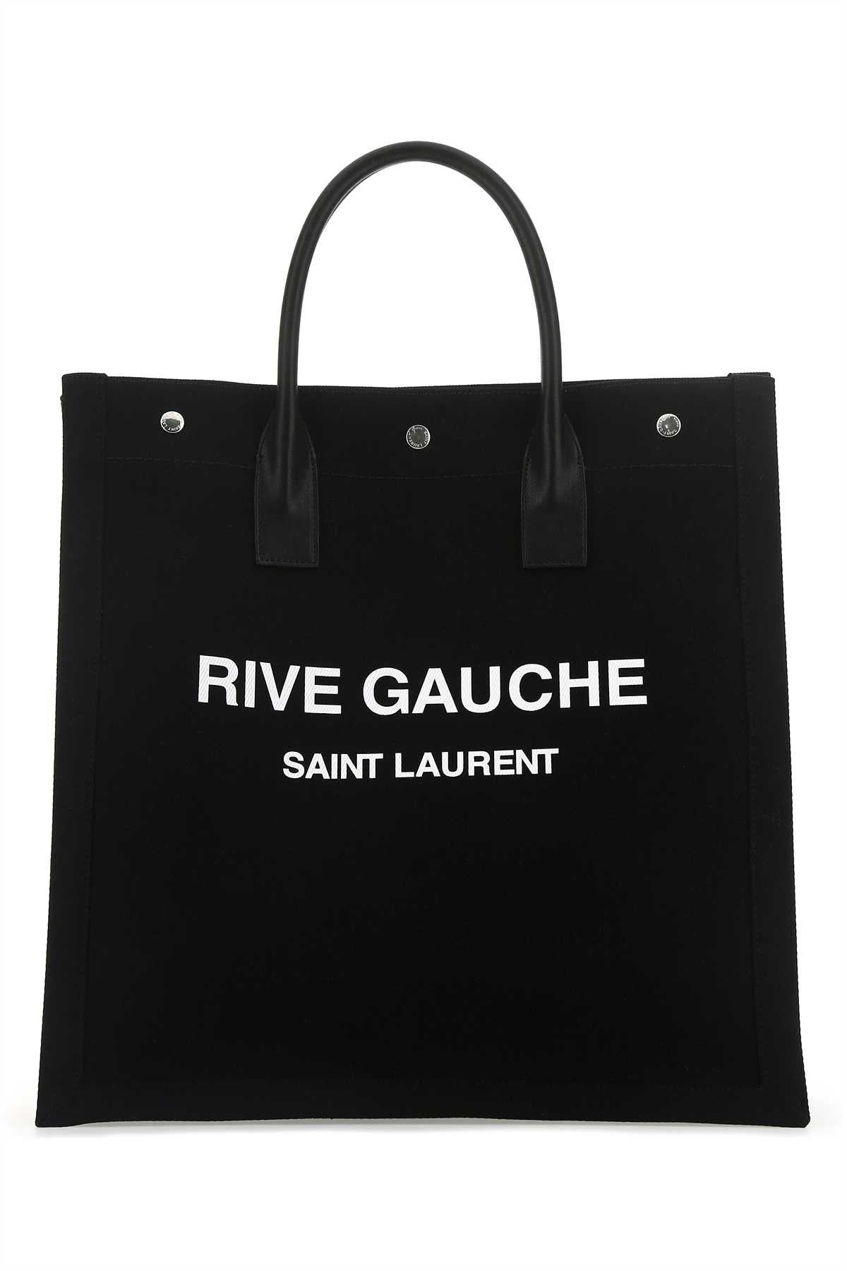 SAINT LAURENT Rive Gauche Mini Canvas Shopping Handbag - 37.5 cm x 39 cm x 18 cm