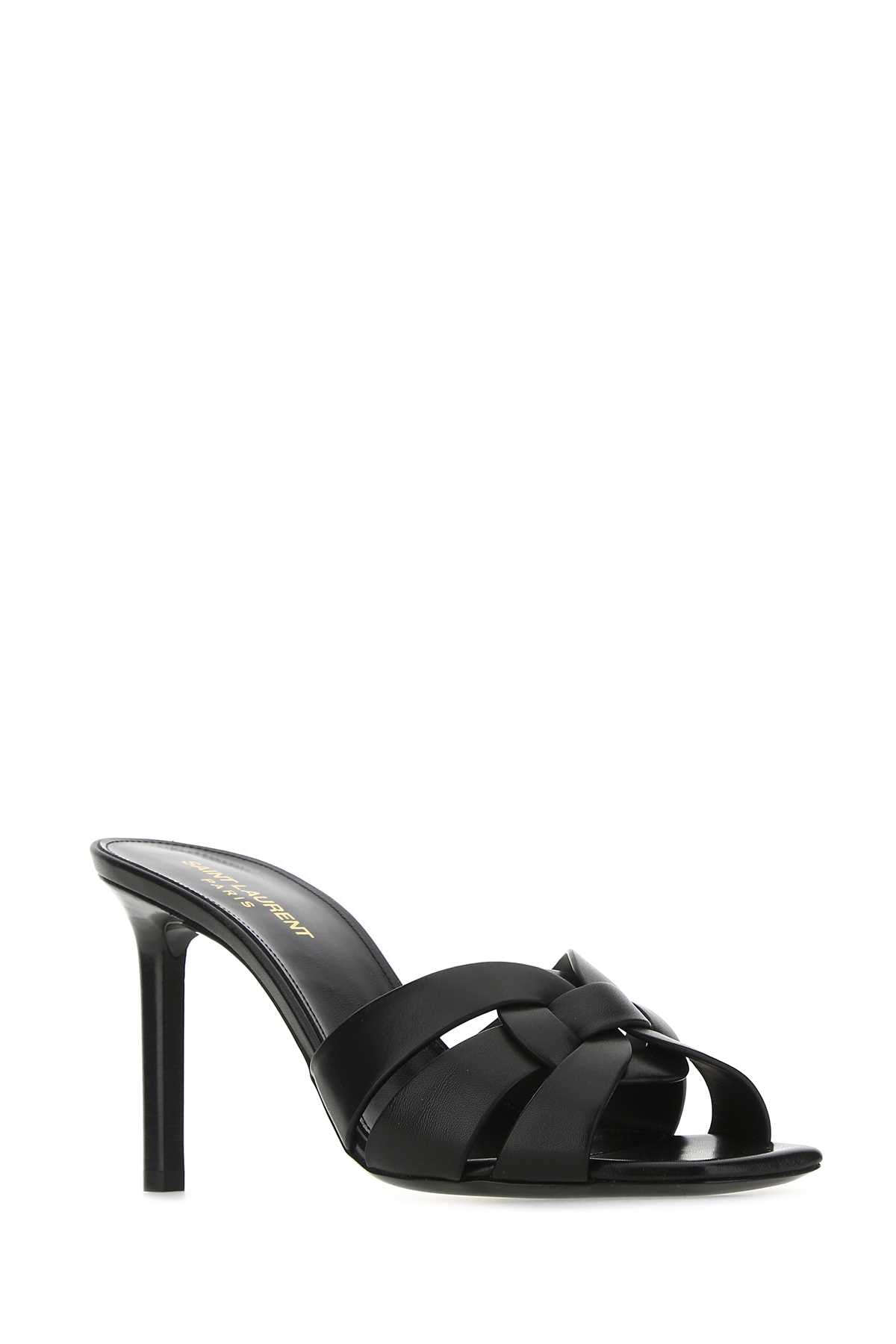SAINT LAURENT Leather Tribute 85 Flat Sandals for Women
