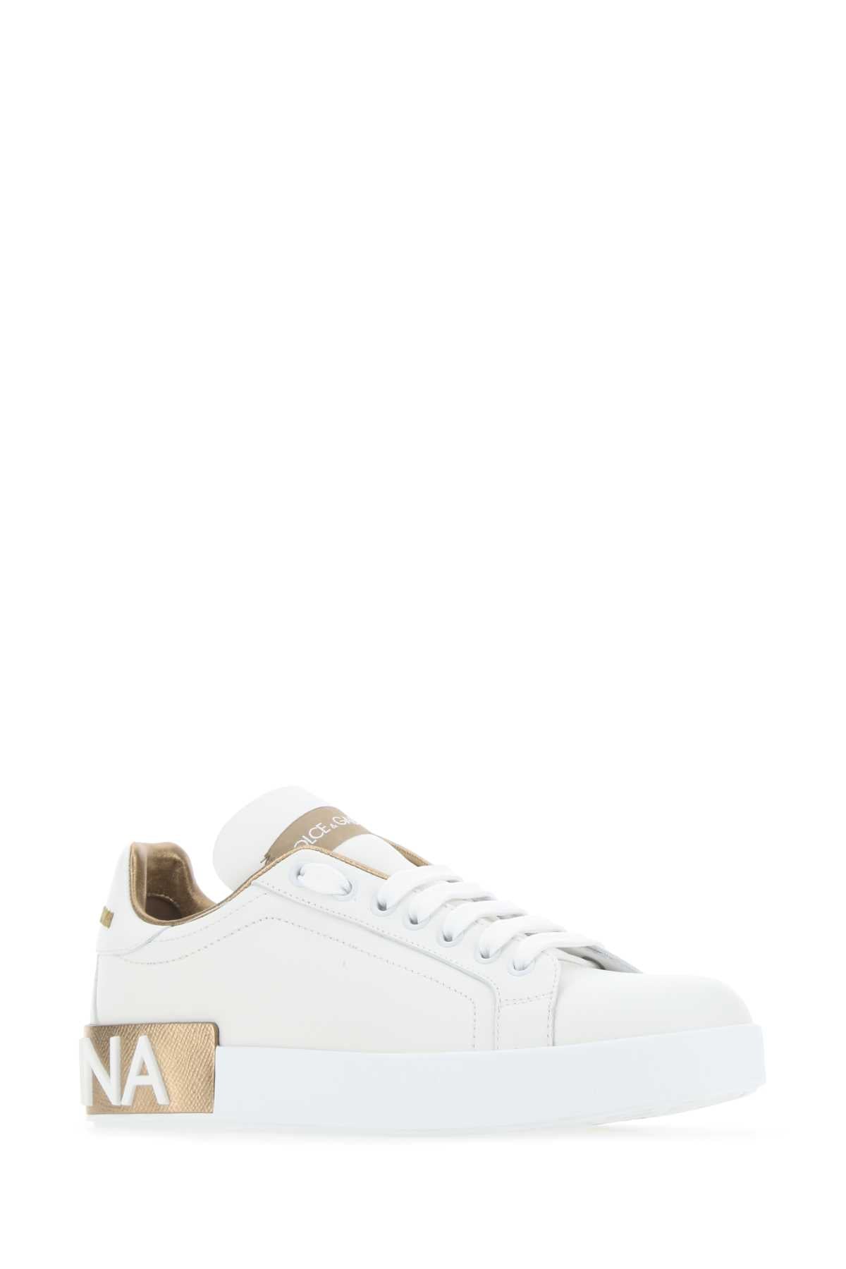 DOLCE & GABBANA Stylish Nappa Leather Portofino Sneakers for Women