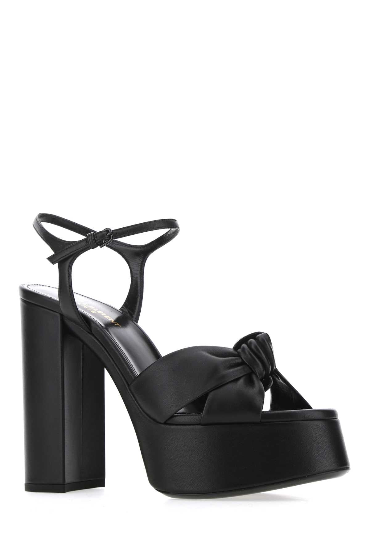 SAINT LAURENT Bianca 85 Mini Leather Sandals