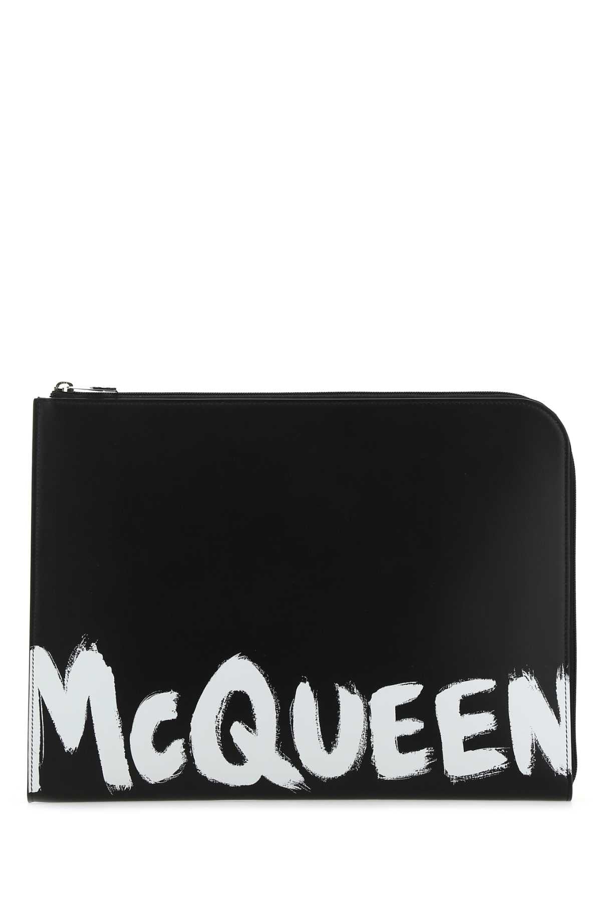 ALEXANDER MCQUEEN Leather Document Holder - 36cm x 27cm