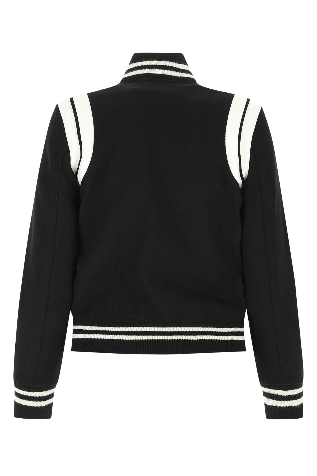 SAINT LAURENT Women's Wool Blend Bomber Jacket