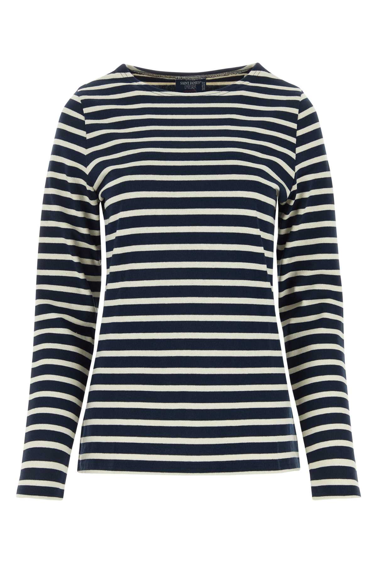 SAINT JAMES Embroidered Cotton Meridame T-Shirt for Women