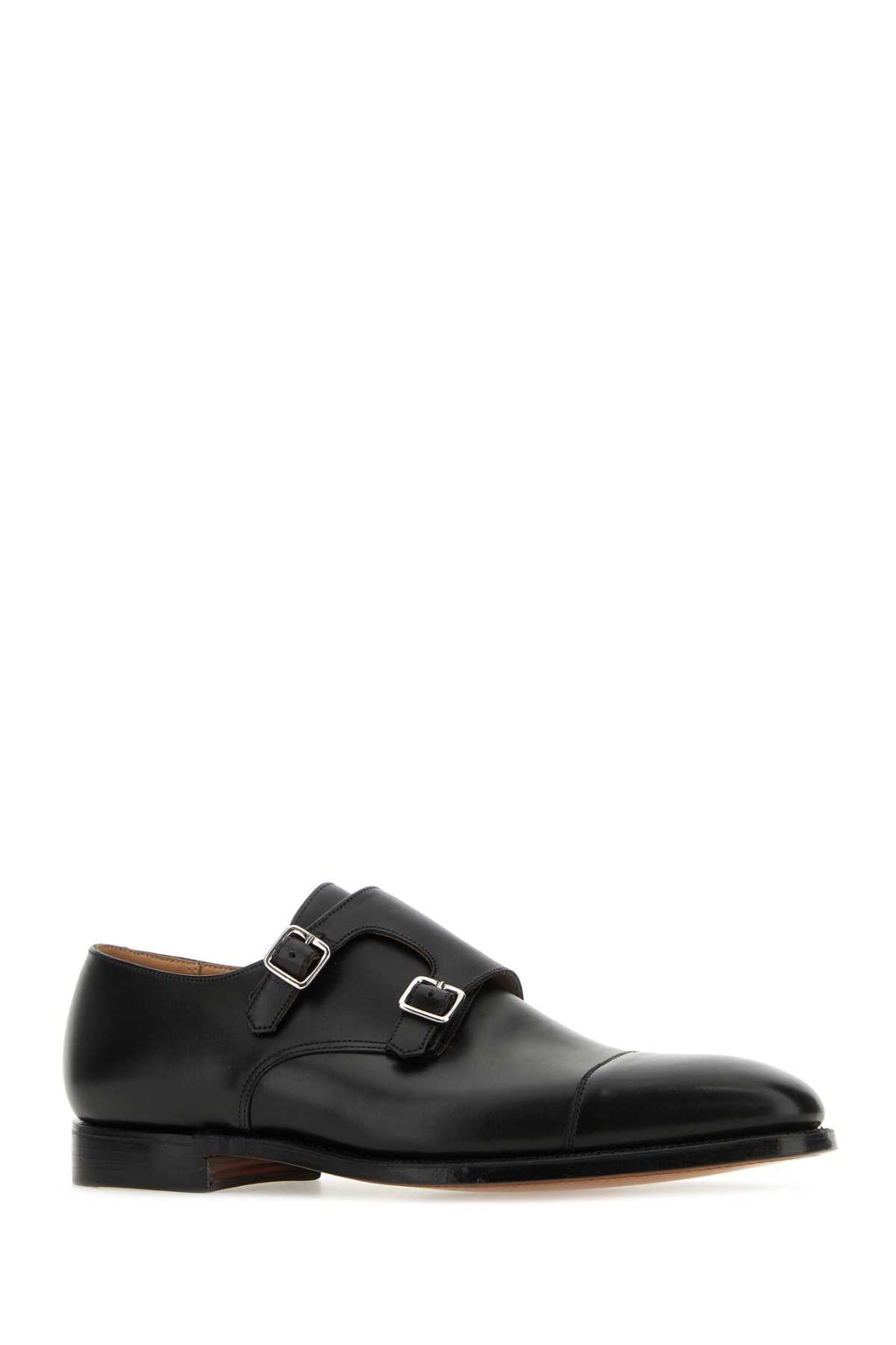 CROCKETT&JONES Classic Leather Lowndes Monk Strap Shoes for Men