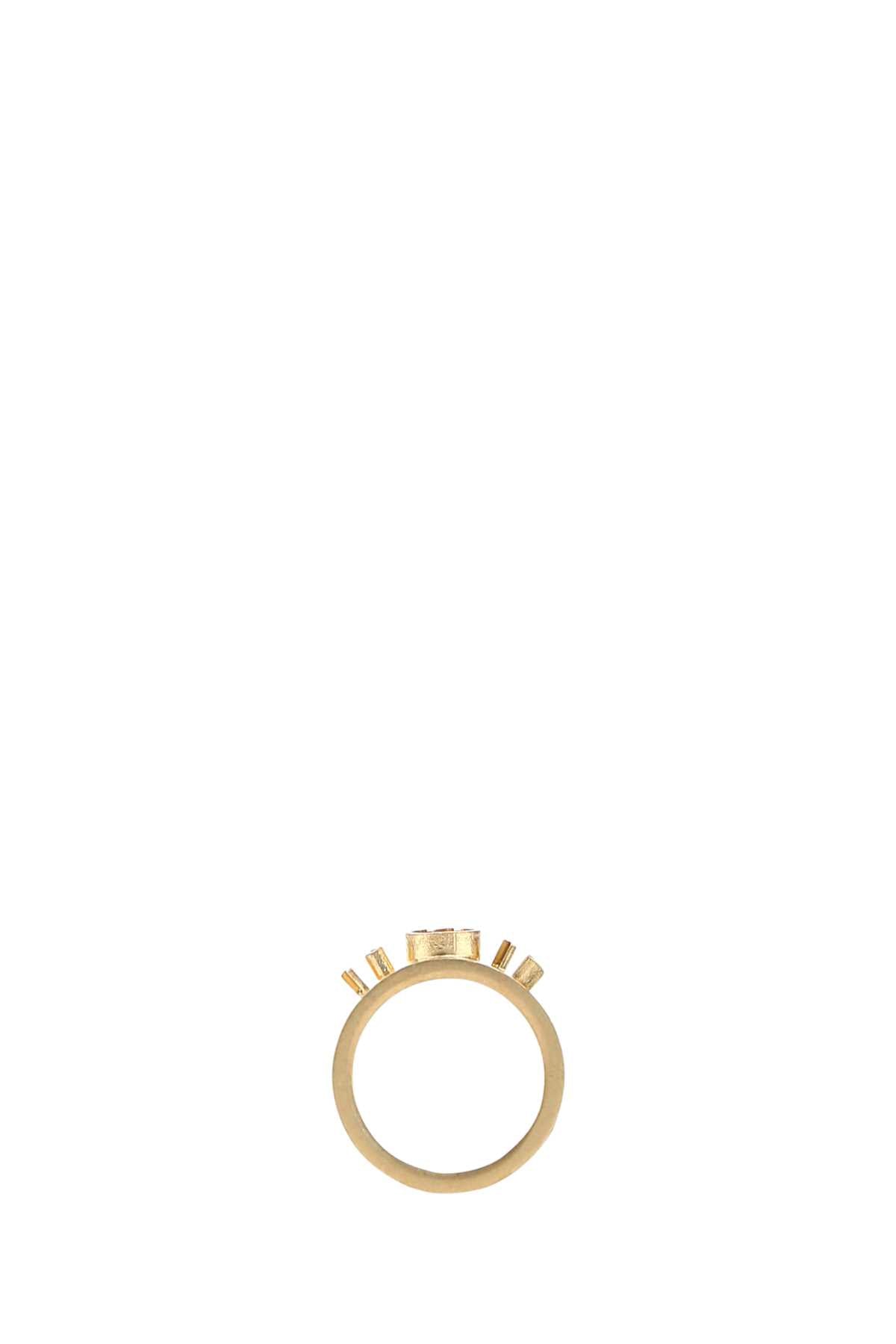 MAISON MARGIELA Minimalist 925 Silver Ring with Gold Finish