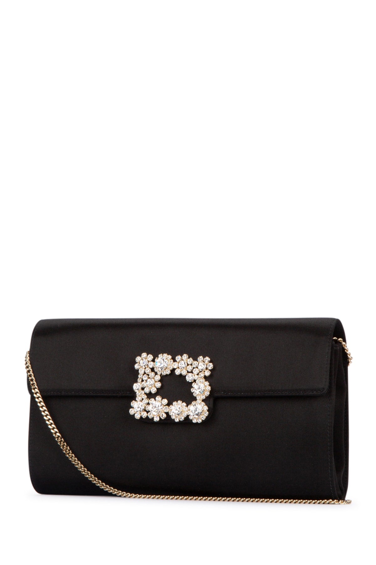ROGER VIVIER Mini Envelope Flap Handbag with Flower Buckle