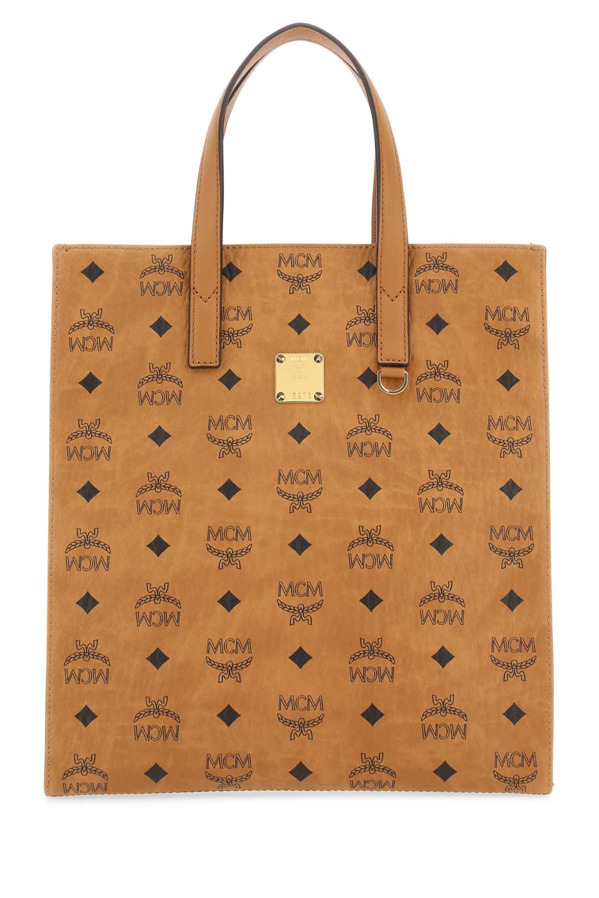 MCM Mini Printed Canvas Small Shopping Handbag