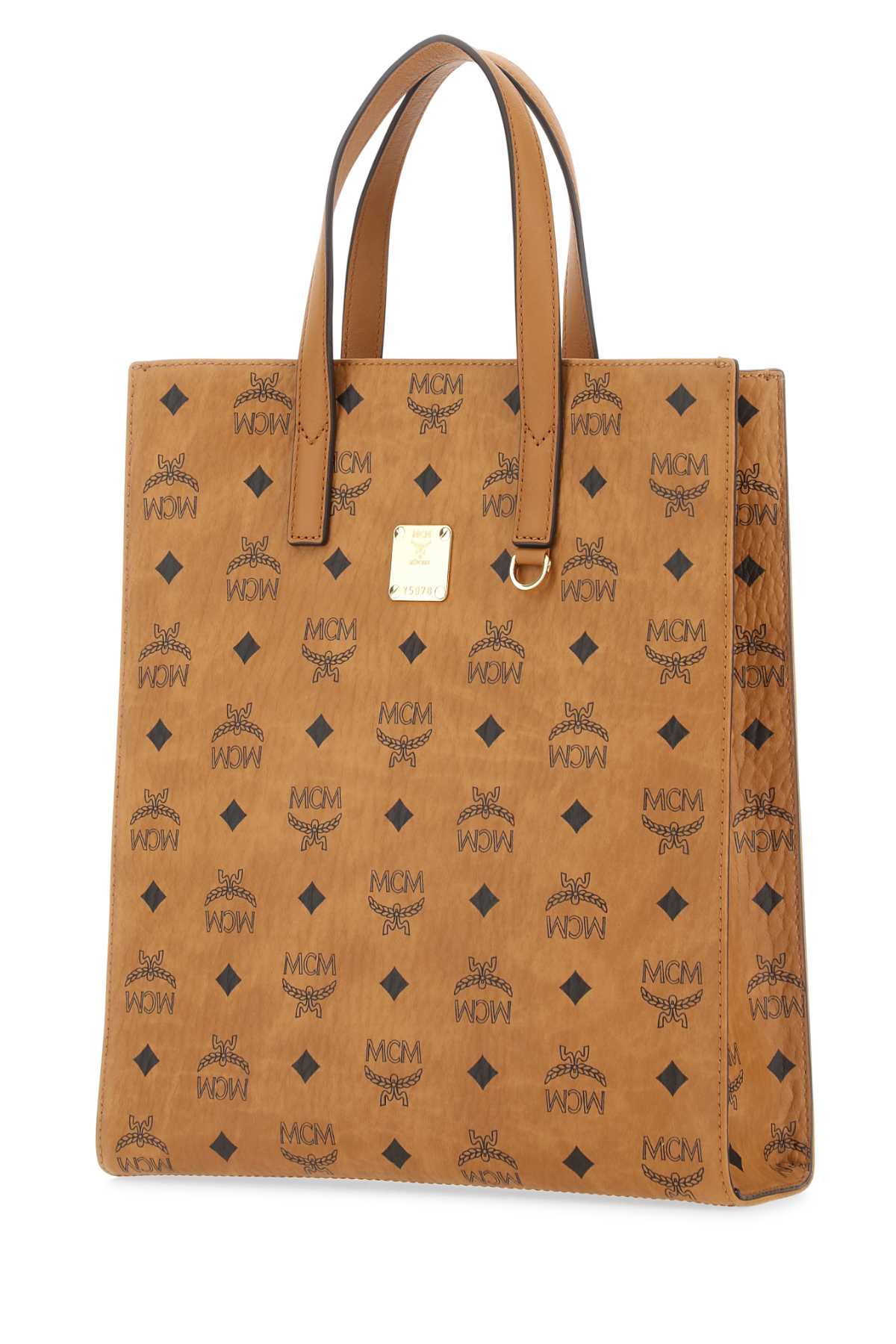 MCM Mini Printed Canvas Small Shopping Handbag